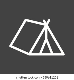 Tent, camping, camp icon vector image. Can also be used for objects. Suitable for web apps, mobile apps and print media.