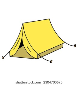 Tent. Camping Concept, Simple style, Vector Illustration.