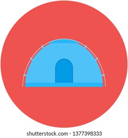 Tent for camping in flat style. Icon tourist tents. Vector illustration.