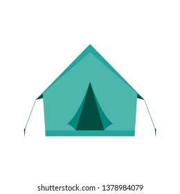 Tent for camping in flat style. Icon tourist tents. Vector illustration.