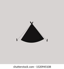 Tent camping icon. Flat icon design. Premium template icon. Dark color