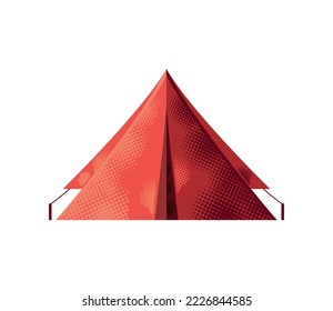 tent camping icon flat isolated