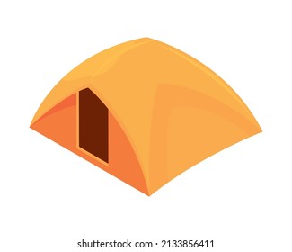 icono de acampada isométrica plana