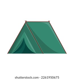 fondo blanco del icono de acampada