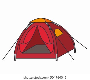 tent camping isolated icon