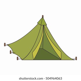 tent camping isolated icon