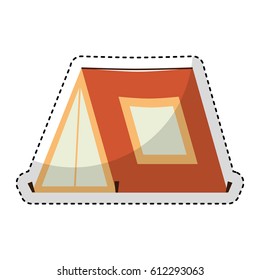 tent camping isolated icon
