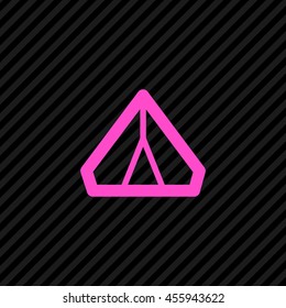 tent camping isolated minimal single flat linear icon for application and info-graphic. Tourism line vector icon for websites and mobile minimalistic flat design.