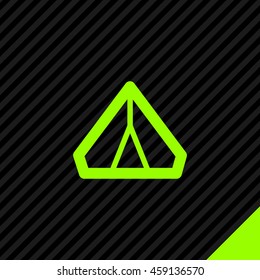 tent camping isolated minimal single flat linear icon for application and info-graphic. Tourism line vector icon for websites and mobile minimalistic flat design.