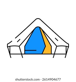 tent camping line icon vector. tent camping sign. isolated symbol illustration
