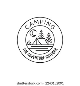 tent camping logo vector. camping, adventure logo vector