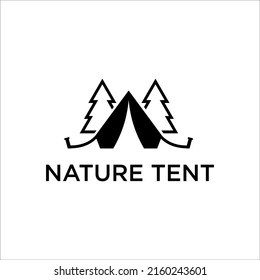 tent camping logo vector template