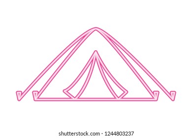 tent camping on white background