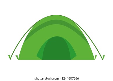 tent camping on white background