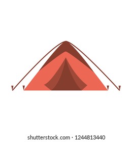 tent camping on white background