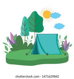 Tent and camping vector design