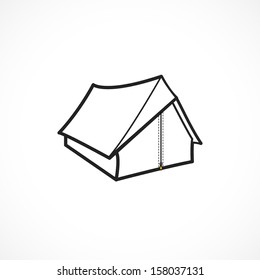 tent camping - Vector icon isolated