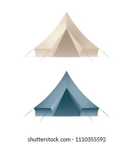 Tent. Camping tent vector illustration.
Outdoor camping tent. Summer tourism concept.
Camping tent realistic icon.