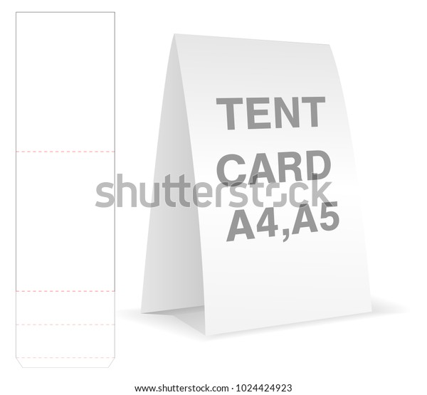 Download Tent Card Die Cut Mock Template Stock Vector Royalty Free 1024424923