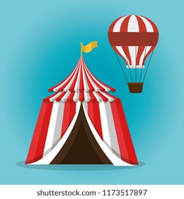 tent circus entertainment icon