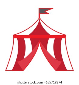 tent circus icon flat color
