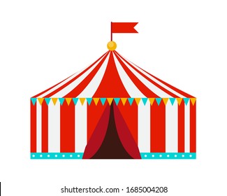 Tent circus icon on white background. Vector Illustration EPS10