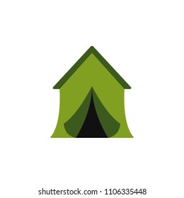 tent colored illustration. Element of camping icon for mobile concept and web apps. Flat design tent colored illustration can be used for web and mobile. Premium icon on white background