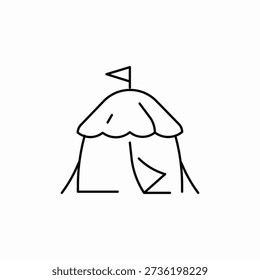 tent craft icon sign vector