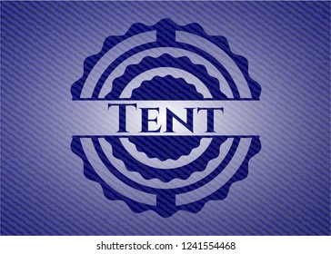 Tent emblem with jean texture