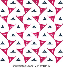 Tent fabulous trendy multicolor repeating pattern vector illustration design