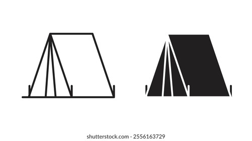 Tent Filled flat icons set for apps and web ui designs.