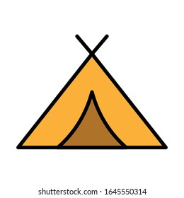 Tienda con icono de línea rellena 