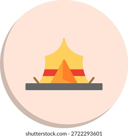 Ícone de Estilo de Círculo Plano de Tenda