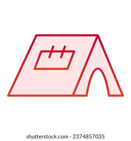 Tent flat icon. Camping equipment red icons in trendy flat style. Tourist shelter gradient style design, designed for web and app. Eps 10