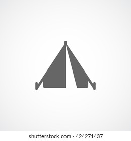 Tent Flat Icon On White Background