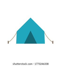 Tent flat, marquee icon, vector illustration isolated on white background