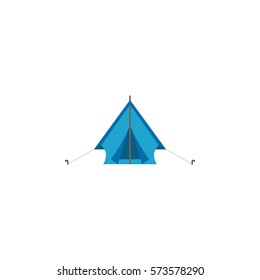 Tent flying around earth flat icon, travel & tourism, camping, a colorful solid pattern on a white background, eps 10.