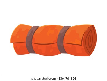 Tent folded ready to be used in camping vector