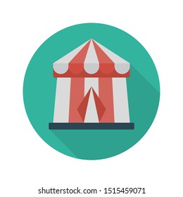 tent glyph flat vector icon