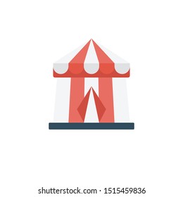 tent glyph flat vector icon