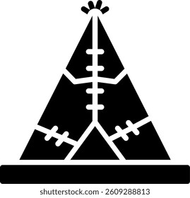 Tent Glyph Icon Vector Design