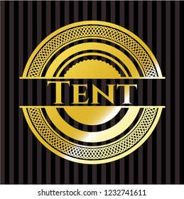 Tent gold shiny emblem