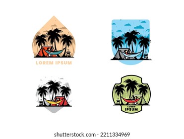 Diseño de carpas y hamacas con cocoteros