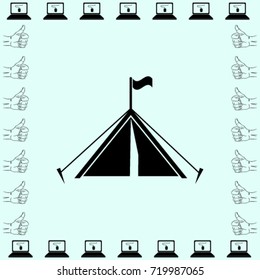Tent icon, camp vector illustration