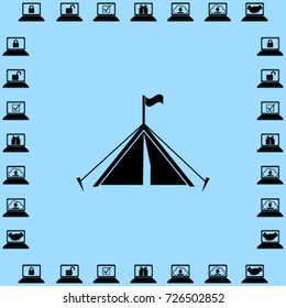 Tent icon, camp vector illustration