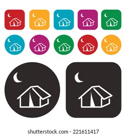Tent icon . Camping icon