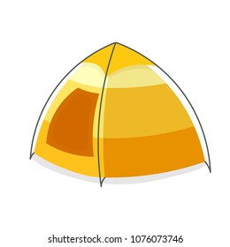 Tent icon. Camping clipart isolated on white background