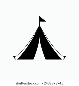 Tent Icon. Camping Symbol - Vector Logo Template.