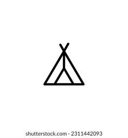 Tent Icon CampingHoliday Editable Stroke EPS 10 ...