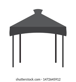 Tent icon, canopy silhouette. Vector illustration.